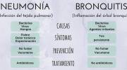 La diferencia entre neumonía y bronquitis.